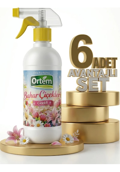 Ortem Oda Parfümü Bahar Çiçekleri 6x500 Ml