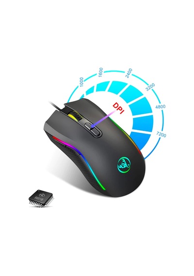 Hxsj A869 7200dpı Ayarlanabilir Rgb Işık Mouse- 5775 - Karbul5626-5324