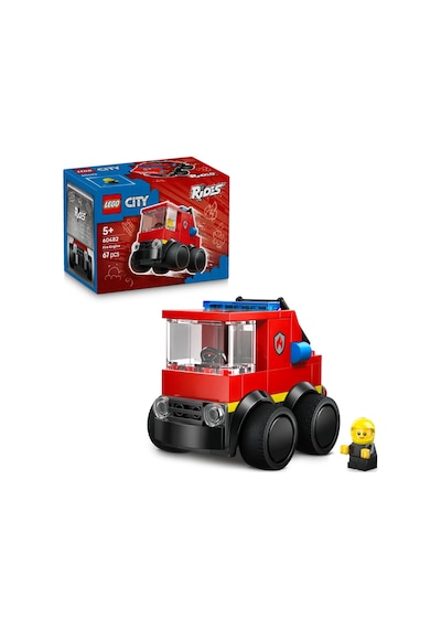 LEGO® City Araçlar – İtfaiye Kamyonu 60482 -5 Yaş ve Üzeri Çocuklar için İtfaiyeci Minifigürüyle Yaratıcı Oyuncak Yapım Seti (67P)