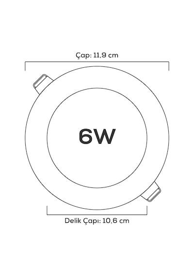 24v Led Spot 6w - Gün Işığı - Karavan Tekne Araç Solar 24 Volt