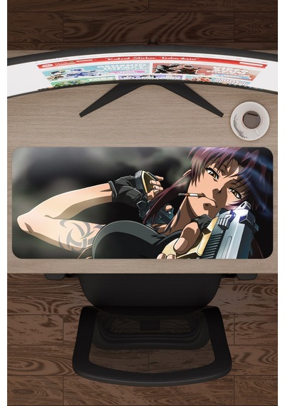 Black Lagoon Kaymaz Dikişli Kauçuk Oyuncu Mousepad V1 - 70x30 Xl Gaming Mouse Pad Fare Altlığı