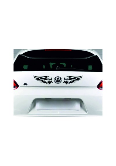 Kanat Oto Sticker 2 Adet Siyah 8 X 18 Cm