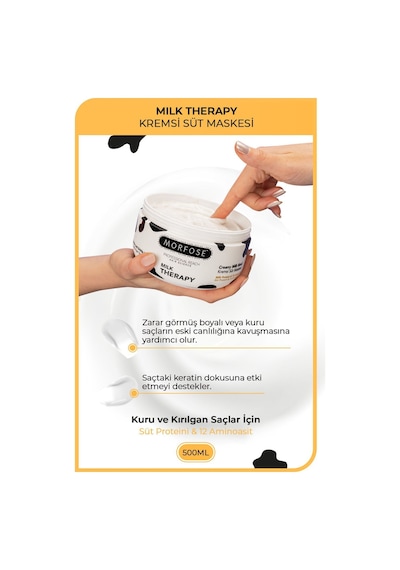 Morfose Milk Therapy Saç Bakım Kremi 500 Ml - Besleyici, Koruyucu Etki 56057174