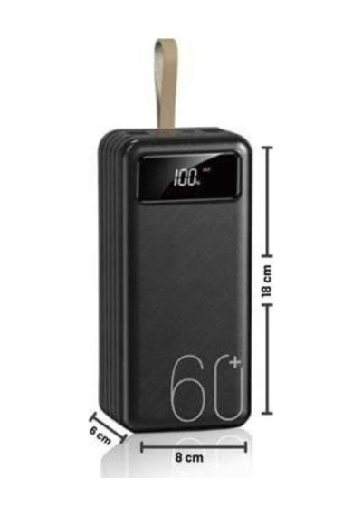 Powerbank Yüksek Kapasiteli 60.000 Mah Hızlı Şarj Şarj Özellikli Batarya Mavi