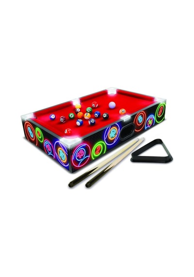 Masaüstü Portatif Taşınabilir Led Işıklı Bilardo Oyun Seti 50x30cm