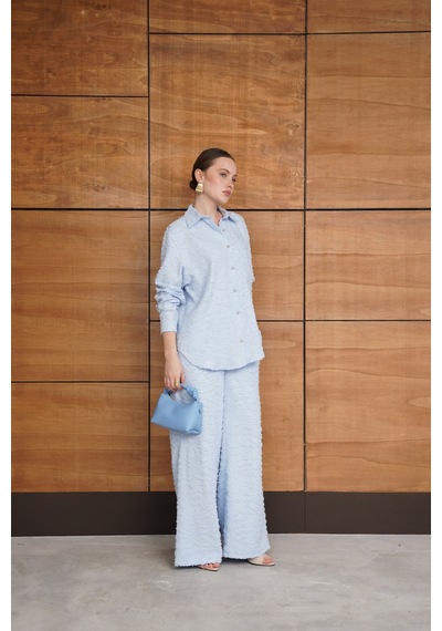 Verymoda Jakarlı Dukuma Pantolon F2020 Mavi