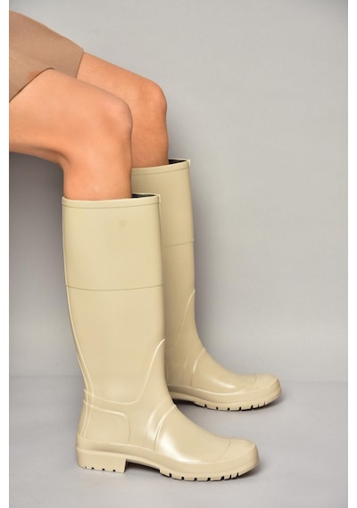 Fox Shoes T858704009 Bej Yağmur Çizmesi Bej-suni Deri Bej