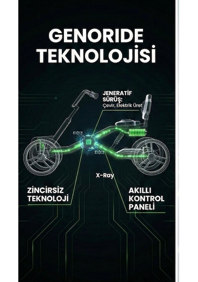 Elektrikli Pedal Go-kart Siyah - Yeşil