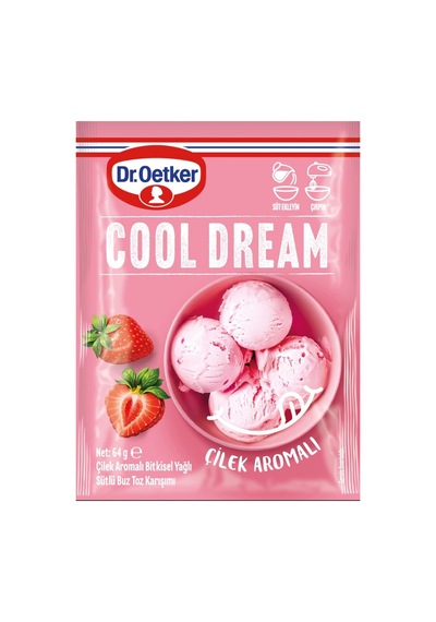 Cool Dream Çilek Aromalı Dondurma Karışımı 64 G Pratik Ev Yapımı Dondurma - 886332082