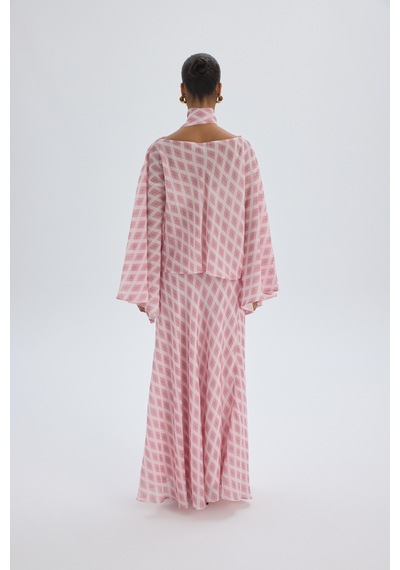 Mai Collection Marlowe Pembe Ekose İkili Takım
