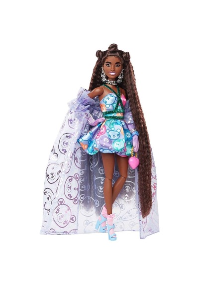 Barbie Extra Fancy Mor Kostümlü Bebek