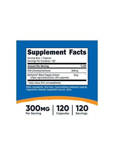Nutricost Dım 300 Mg 120 Capsules