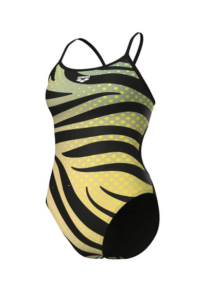 Arena Multi Stripes Swimsuitalylace Back Kadın Yüzücü Mayosu 007158560 Siyah
