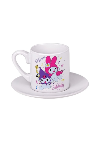 Kuromi Ve Melody Türk Kahvesi Fincanı Beyaz