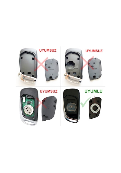 Citroen C4 B7 C3 Berlingo Uyumlu Kumanda Anahtar Kabı Oto Anahtarlık Logolu