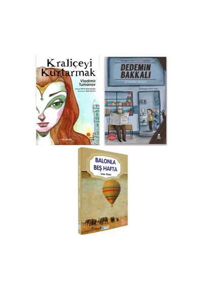 Kraliçeyi Kurtarmak - Dedemin Bakkalı + Balonla Beş Hafta 3 Kitap Set