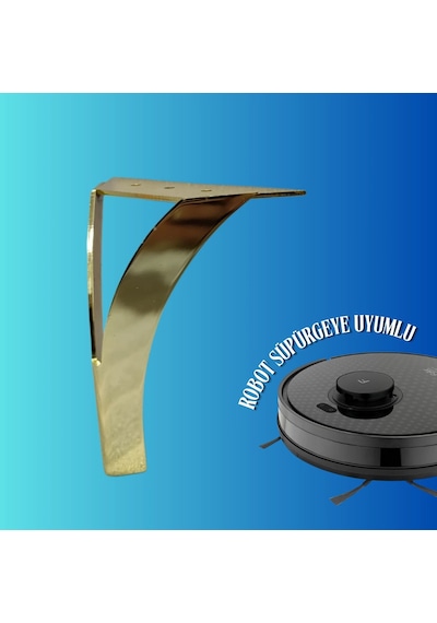 14 Cm Metal Damla Koltuk Ayağı Mobilya Ayağı Ünite Ayağı Konsol Ayağı Puf Berjer Ayağı Gold