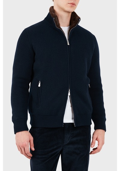 Gran Sasso Regular Fit Fermuarlı Dik Yaka Fitilli Triko Ceket Erkek Ceket 23146 15581 598 Lacivert Gran Sasso Regular Fit Fermuarlı Dik Yaka Fitilli Triko Ceket Erkek Ceket 23146 15581 598 Lacivert