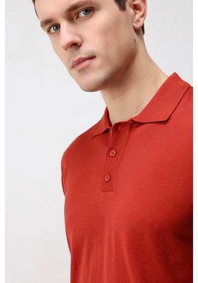 Antioch Comfort Slim Polo Yaka Erkek Triko T-shirt Kırmızı