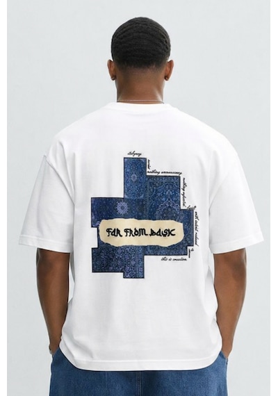 Respire Erkek Ffb Patch Oversize T-shirt Ekru