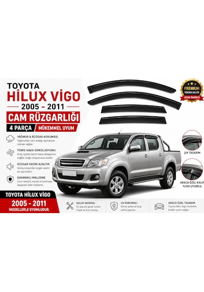 Ottoman Toyota Hilux Vigo 2005-2011 Uyumlu Cam Rüzgarlığı