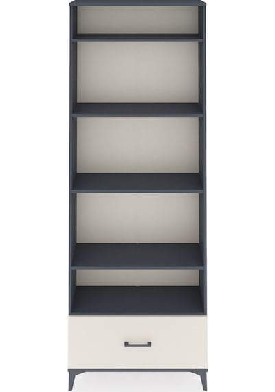 Arges Dolap 5 Raflı Tek Çekmeceli 88x30x243 Antrasit-aytaşı Antrasit
