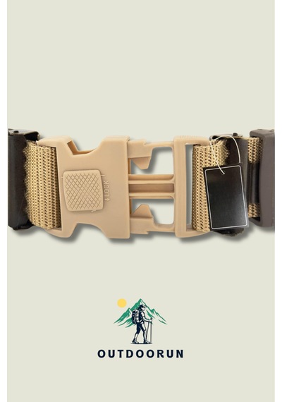 Outdoorun Bej Delikli Outdoor Örme Kemer Bej