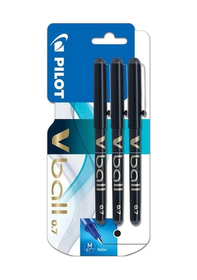 Pilot V-ball Roller Kalem 0.7 Mm Siyah 3'lü