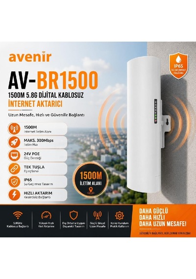 Avenir Av-br1500 5.8g Dijital Kablosuz İnternet Aktarıcı - Takım Set