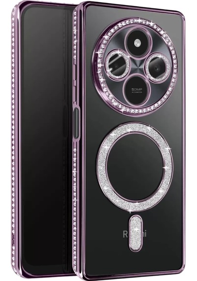 Xiaomi Redmi 14c Joke Simli Magneticsafe Kılıf - Derin Mor -