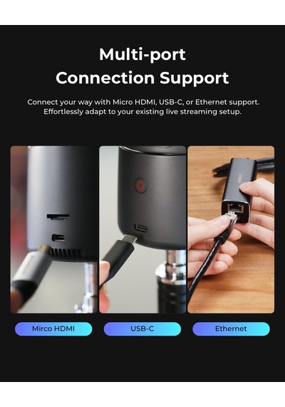 Tail Air Ndı Streaming Camera 4k, Aı Tracking Ptz Kamera, Akıllı Uygulamalı, Jest Kontrolü, Hdmı/usb-c/kablosuz Web