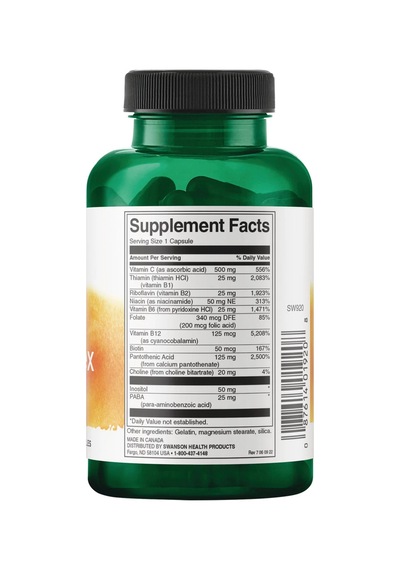 Swanson Nutrition B-complex 100 Kapsül Gıda Takviye