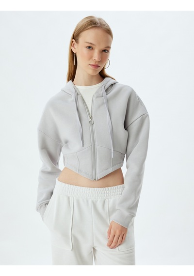 Koton Crop Sweatshirt Kapüşonlu Fermuarlı Korse Detaylı Cepli Şardonlu Ekru 5wal10050ık Ekru Koton Crop Sweatshirt Kapüşonlu Fermuarlı Korse Detaylı Cepli Şardonlu Ekru 5wal10050ık Ekru