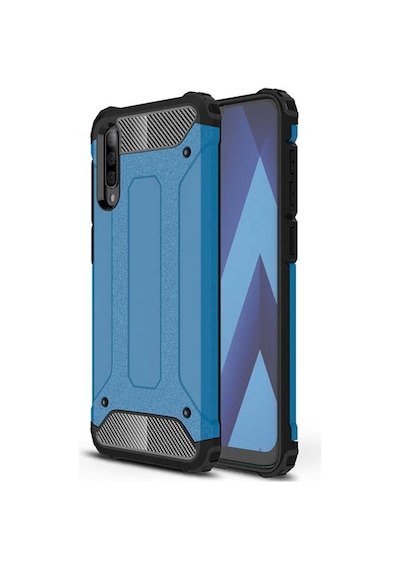 Kilifone - Galaxy A50 Uyumlu - Kılıf Çift Katman Zırh Tank Crash Military Kapak - Mavi