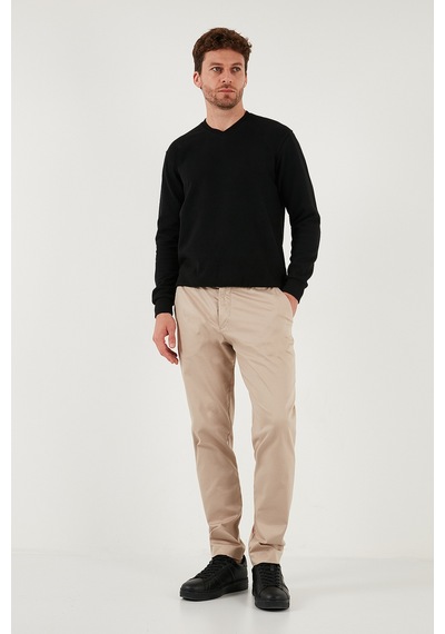 Buratti Pamuklu Regular Fit V Yaka Erkek Kazak 456202 V Siyah
