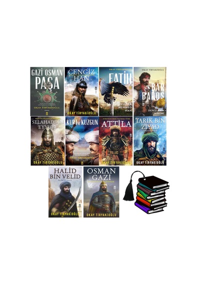 Okay Tiryakioğlu -full Set- Gazi Osman Paşa - Cengiz Han - Fatih Sultan Mehmet -yırtılmaz Ayraçlı