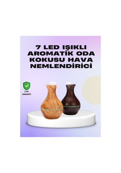 Ultrasonik Ahşap Desenli 130ml Aromaterapi Difüzör Ve Hava Nemlendirici - Bbbbbb5294-1054 Renkli