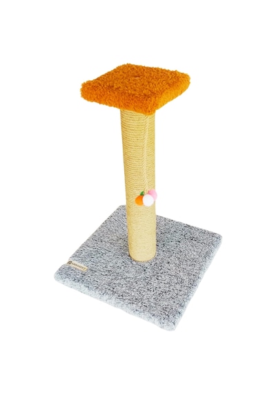 Tek Katlı Stepli Gri Kedi Tırmalama Tahtası