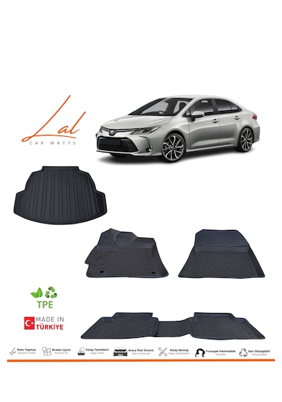 Toyota Corolla 3d Havuzlu Paspas Bagaj Havuzu Seti 2019+