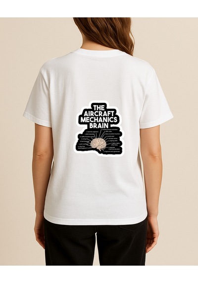 Pilot İn Training Baskılı Tasarımlı T-shirt Beyaz