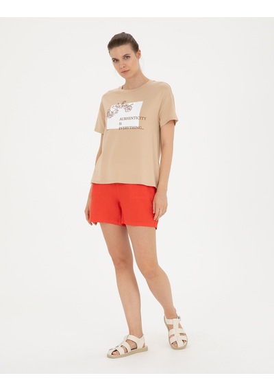 Pierre Cardin Kadın Nar Çiçeği Şort 50288406-vr239