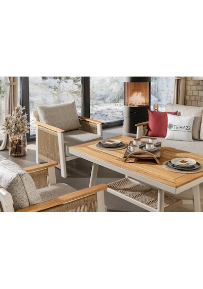 Melody Bahçe & Balkon Oturma Grubu Krem Melody Bahçe & Balkon Oturma Grubu Krem