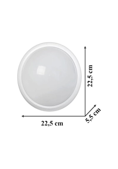 20w Ledli Glop Armatür 6400k Beyaz - Sıva Üstü Tavan Balkon Armatür