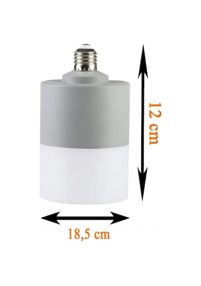 Zmr 40w Oval Torch Led Ampul Gri 6500k Beyaz Işık Dekoratif Jumbo Led Lamba