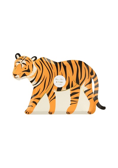 Meri Meri - Tiger Plates - Kaplan Tabaklar - 8'li