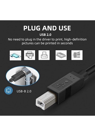 Tb1-2 Type-c To Usb B Telefon Bilgisayar Tablet Için Mıdı Org Elektrikli Piyano Yazıcı Konnektörü Çevirici Kablo 1,5 Metre X 2 Adet