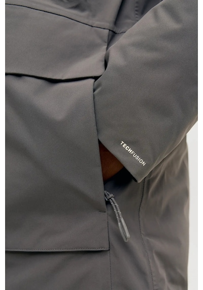 Jack & Jones Erkek Jprccmoon Su Geçirmez Kapüşonlu Kaban 12280904 Füme Füme