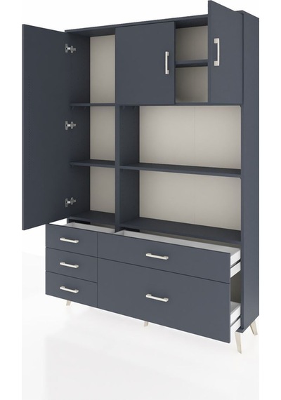 Arges Dolap 7 Raflı 5 Çekmeceli 3 Kapaklı 132x30x195 Antrasit-antrasit/antrasit Antrasıt/antrasıt Arges Dolap 7 Raflı 5 Çekmeceli 3 Kapaklı 132x30x195 Antrasit-antrasit/antrasit Antrasıt/antrasıt