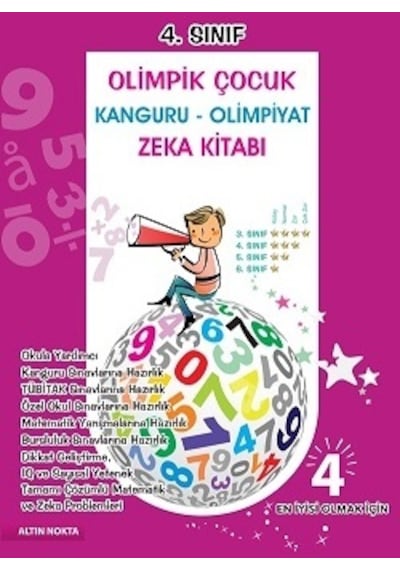 Altın Nokta 4. Sınıf Olimpik Çocuk Bilsem Kanguru Olimpiyat Zeka Kitabı