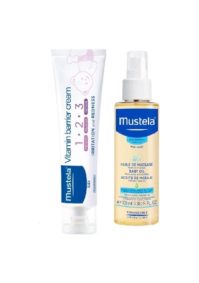 Mustela 1.2.3 Vitamin Barrier Pişik Kremi 100 ML + Bebek Yağı 100 ML